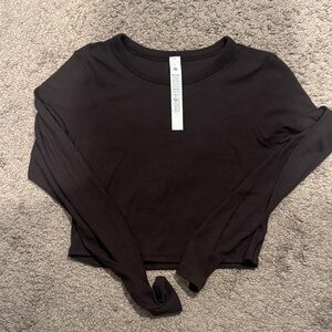 lululemon athletica Classic Hold Tight  Brown Long Sleeve Tee